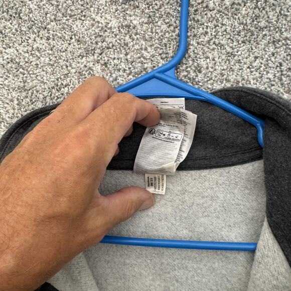 Reebok Pullover Mens XL Gray Quarter Zip Fleece Sweatshirt Athletic Training - Picture 9 of 11